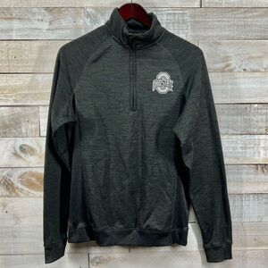 Ohio State‎ Buckeyes 1/4 Zip Pullover Mens Medium Gray Authentic Varsity Apparel